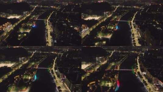 江门城市风光繁华夜景高清在线视频素材下载