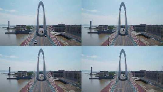 嘉兴海盐县滨海大桥航拍4K高清在线视频素材下载