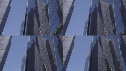 城市大楼升格环球中心大楼倒影高清在线视频素材下载