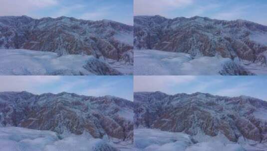 荒凉山区雪景高清在线视频素材下载