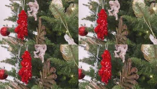 圣诞树装修高清在线视频素材下载
