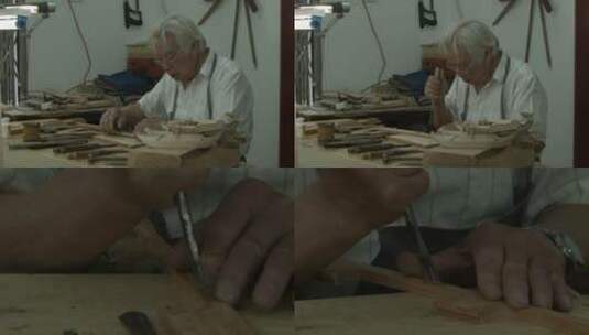 木雕船模制作技艺高清在线视频素材下载