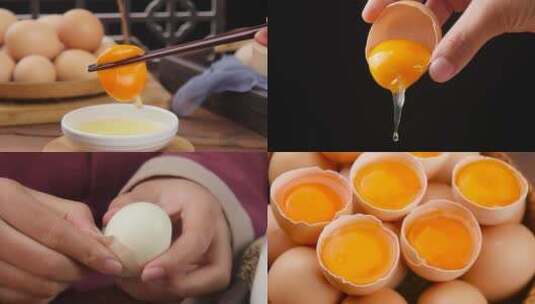 新鲜土鸡蛋高清在线视频素材下载
