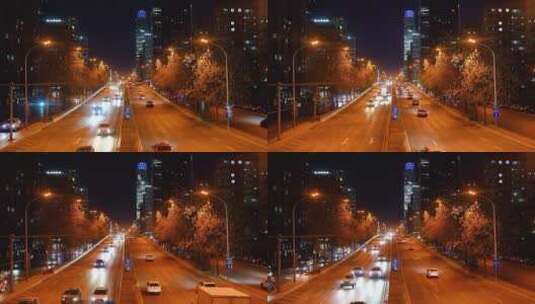 北京京广桥城市车流延时高清在线视频素材下载