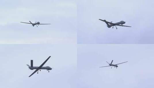 4K超稳：中国航展彩虹-4无人机飞行表演高清在线视频素材下载