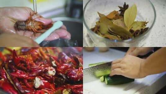 家常菜啤酒小龙虾制作过程4k视频素材高清在线视频素材下载