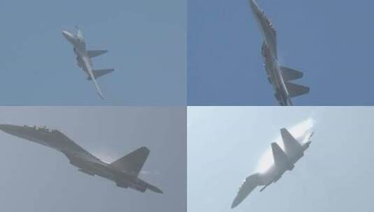 4K超稳：中国航展歼-16战斗机高清在线视频素材下载