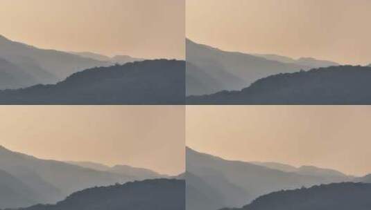 夕阳下的山脉高清在线视频素材下载