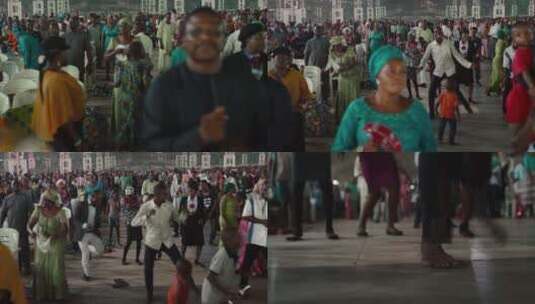 非洲人聚会歌舞2高清在线视频素材下载