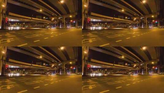 成都万象城立交桥大范围延时摄影4k原素材高清在线视频素材下载
