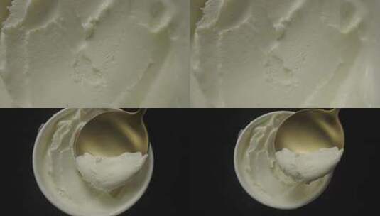挖香草冰淇淋高清在线视频素材下载