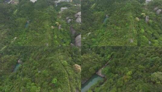 航拍福建宁德福鼎太姥山海上仙山风光高清在线视频素材下载