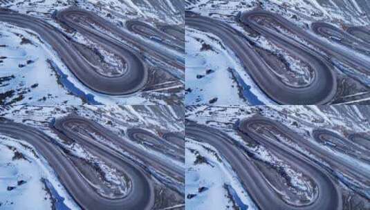 公路公路与风景优美的曲线蜿蜒的道路在安第斯山脉。高清在线视频素材下载