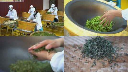 手工炒茶制茶高清在线视频素材下载