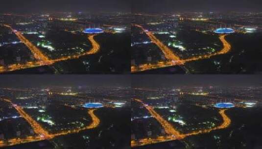北京夜晚城市夜景马路灯光高清在线视频素材下载