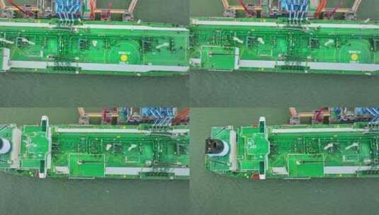 4k珠海高栏港化工石化LNG天然气运输船高清在线视频素材下载