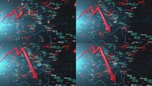 数据指数金融数字股市数字高清在线视频素材下载
