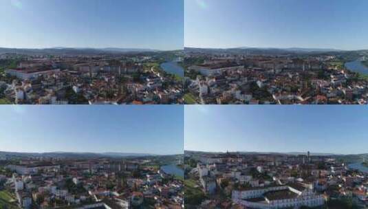 葡萄牙科英布拉的4K无人机镜头高清在线视频素材下载
