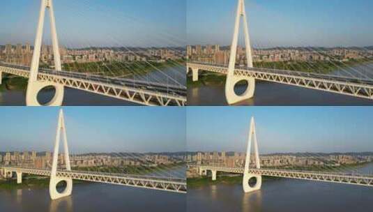 白居寺长江大桥航拍高清在线视频素材下载
