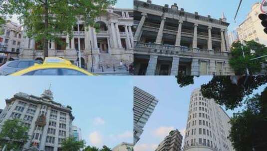 老广州老街老城区街道街景历史景观老建筑高清在线视频素材下载