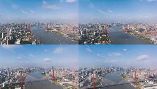 上海浦江两岸航拍延时高清在线视频素材下载