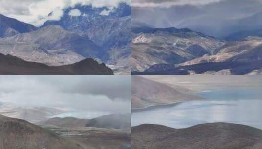 航拍西藏仲巴县山脉云海风光高清在线视频素材下载