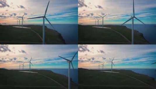 风车风力发电高清在线视频素材下载