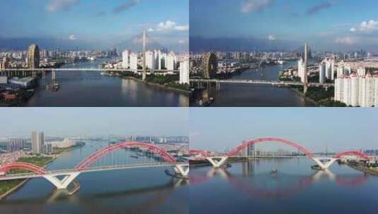桥见广州合集-跨江大桥高清在线视频素材下载