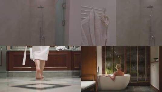 美女在浴室浴缸泡澡高清在线视频素材下载