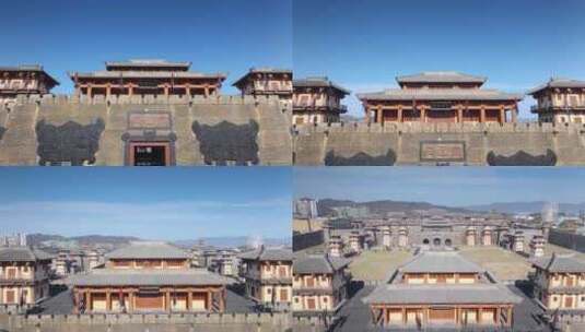 古建筑 古城 故宫 中国风建筑 明清风格建筑高清在线视频素材下载