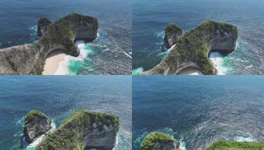 东南亚印尼巴厘岛佩尼达岛精灵坠崖自然风景高清在线视频素材下载