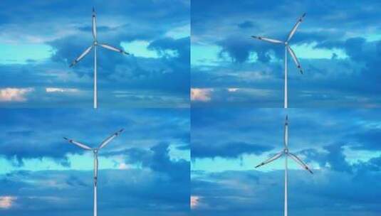风力涡轮机延时拍摄高清在线视频素材下载