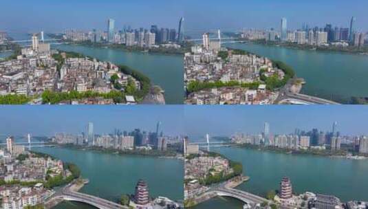 4K航拍广东惠州东江两岸风光1高清在线视频素材下载
