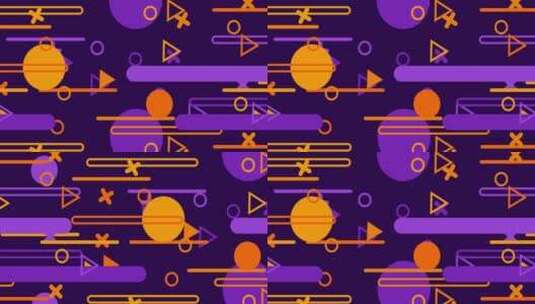 几何形状抽象循环动画无限运动图形形状紫色高清在线视频素材下载