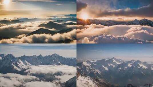 「有版权」原创航拍雪山山峰合集4K高清在线视频素材下载