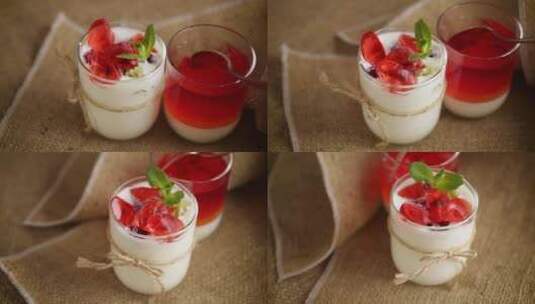 自制水果酸奶高清在线视频素材下载