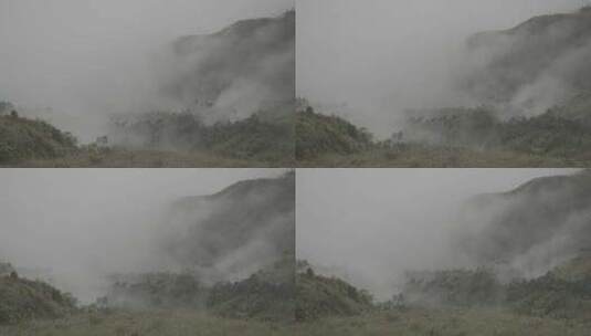 春天，信宜钱排春雨，烟雨大山乡村云雾缭绕高清在线视频素材下载