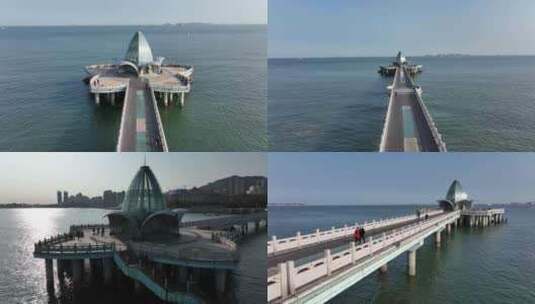 烟台栈桥2高清在线视频素材下载