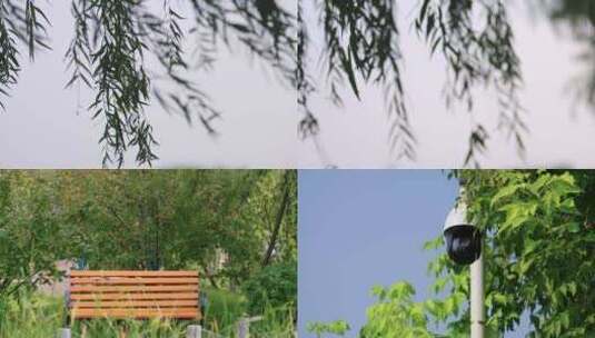 郑州公园雨园一景高清在线视频素材下载