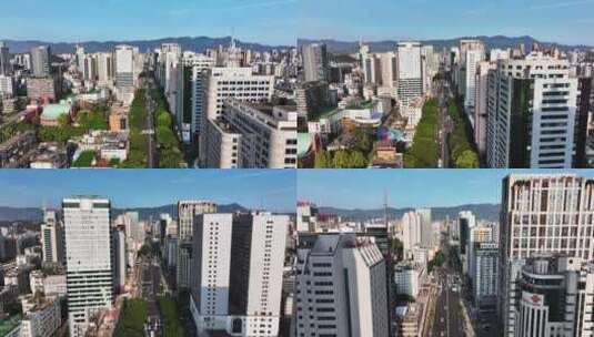 福州城市高楼穿梭航拍高清在线视频素材下载