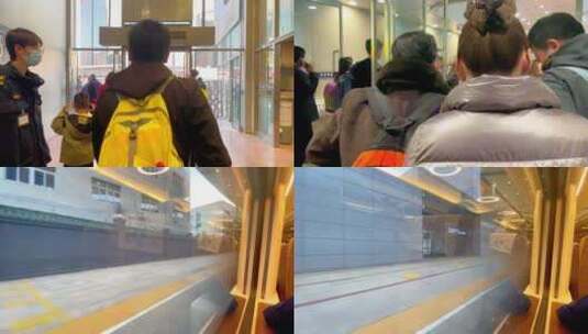 北京西站火车站到站出站高清在线视频素材下载