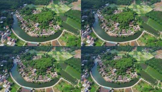 惠州博罗湖镇镇高空大景 2高清在线视频素材下载