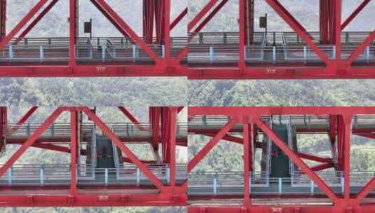 矮寨大桥航拍高清在线视频素材下载