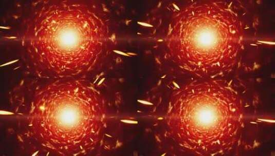 红火粒子隧道高清在线视频素材下载