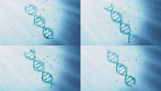 蓝色的DNA和分子结构生物科技概念视频高清在线视频素材下载