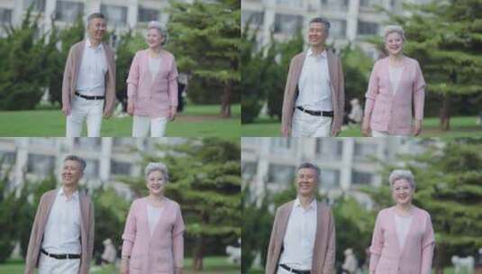 老人散步 老年幸福生活高清在线视频素材下载