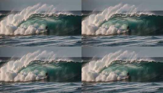 海浪翻滚高清在线视频素材下载