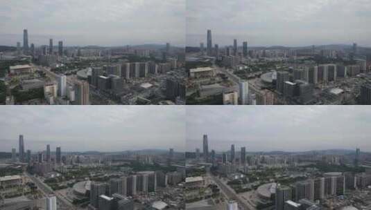 广东东莞城市风光建筑高楼航拍高清在线视频素材下载