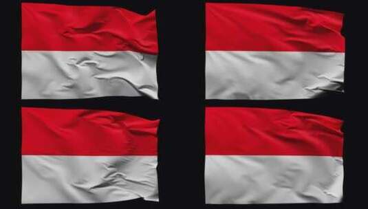 印尼国旗2K高清在线视频素材下载