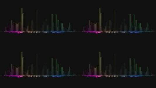 音频频谱透明背景环路高清在线视频素材下载